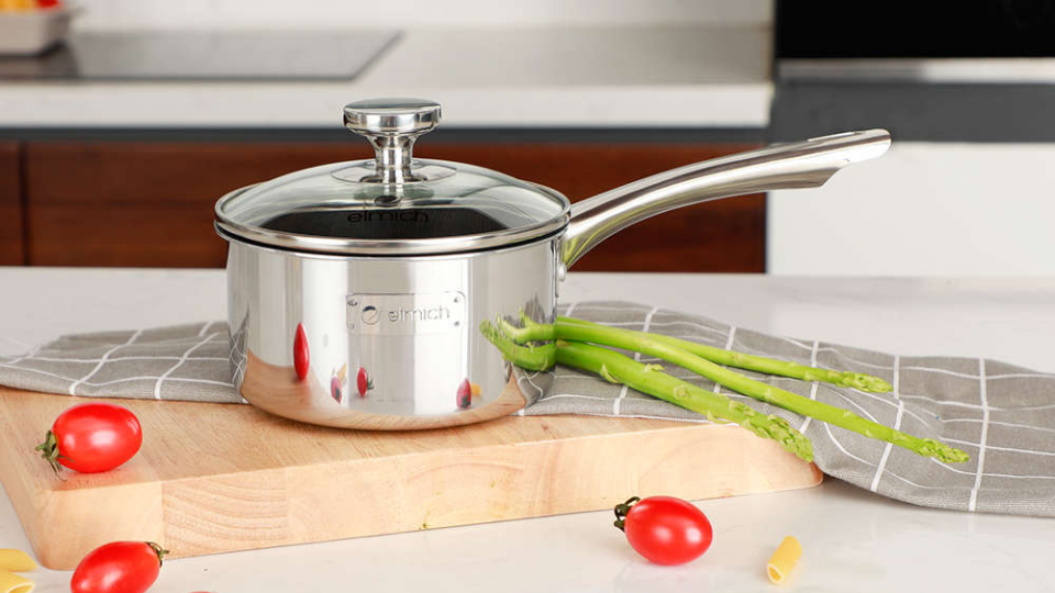 Nồi quánh inox 3 đáy nắp kính 16 cm Elmich Trimax XS EL-3745
