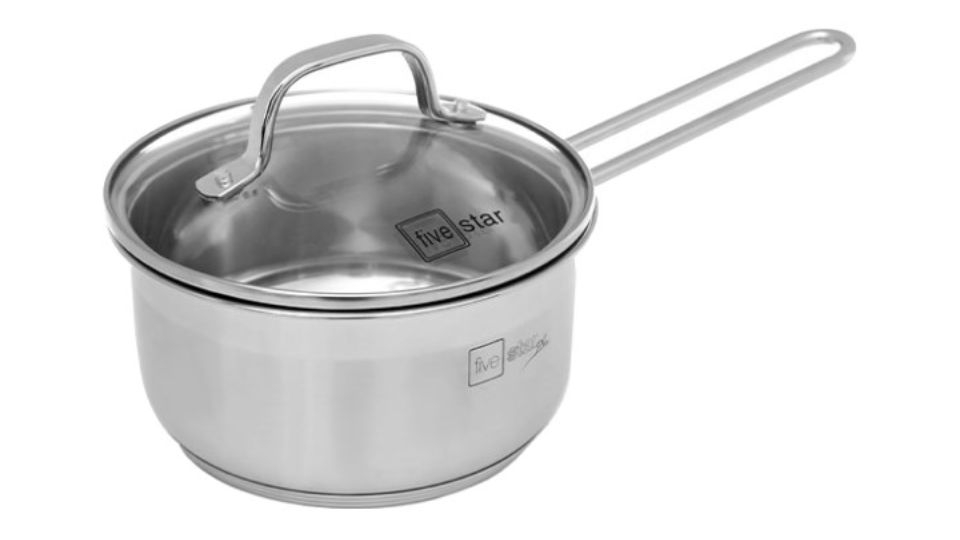 Nồi quánh inox 5 đáy nắp kính 16 cm Fivestar Q16-5DG