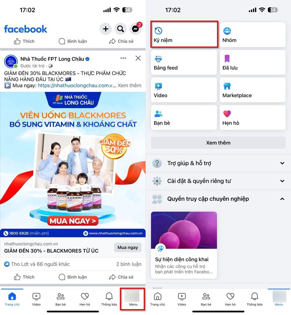 Cách ẩn các kỷ niệm trên Facebook 1