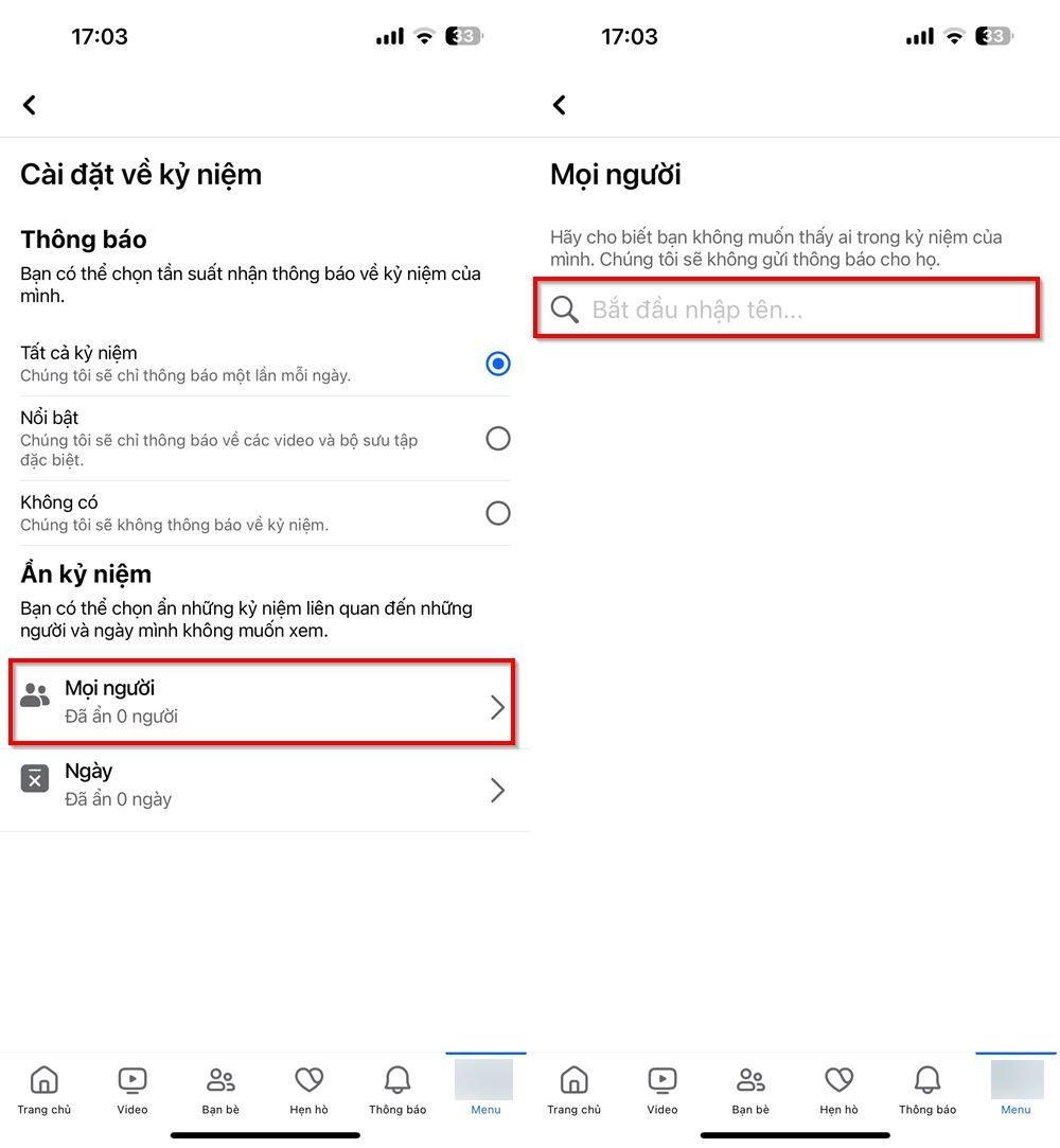 Cách ẩn các kỷ niệm trên Facebook 3