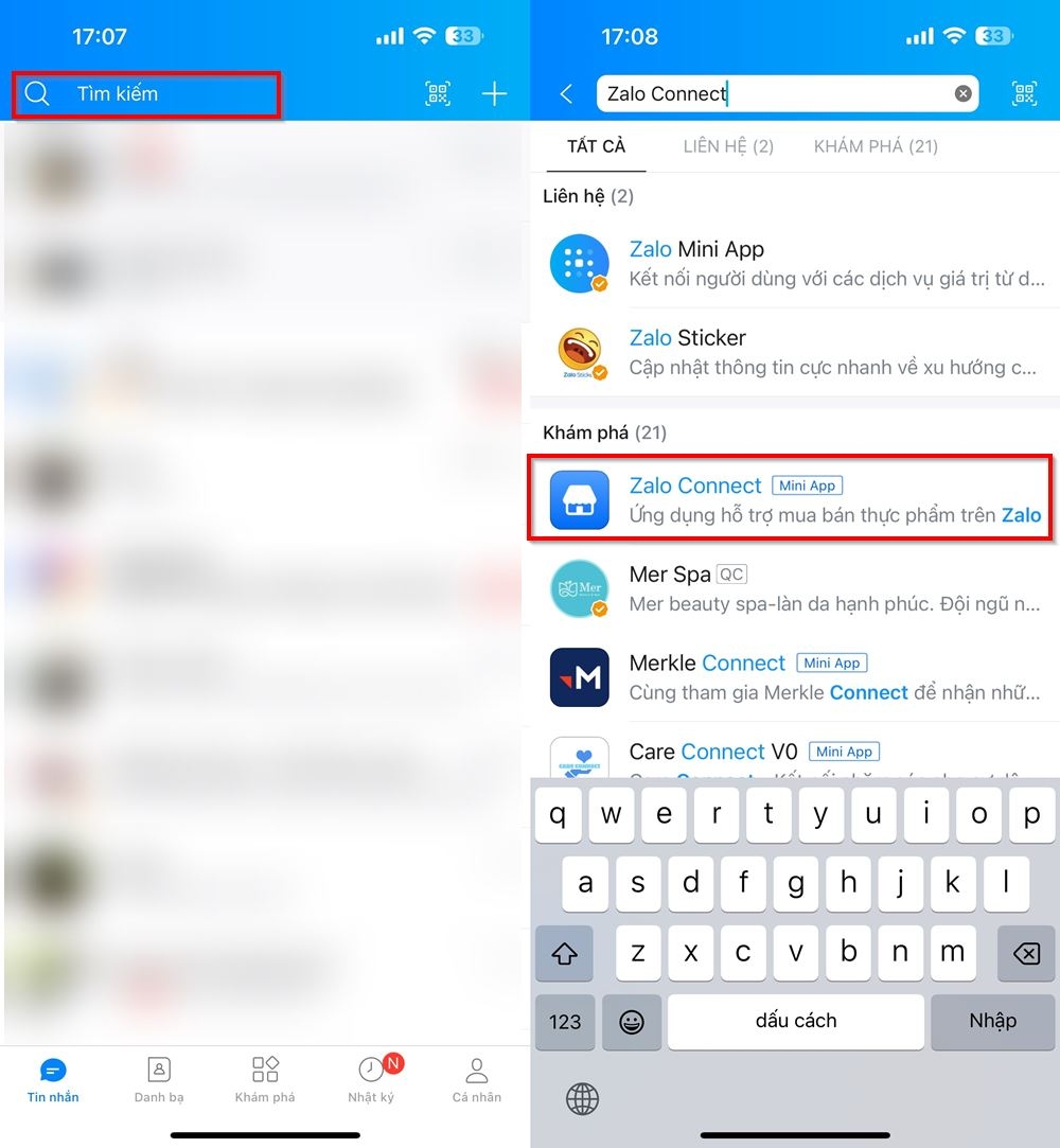 Cách đặt đồ ăn trên Zalo 1