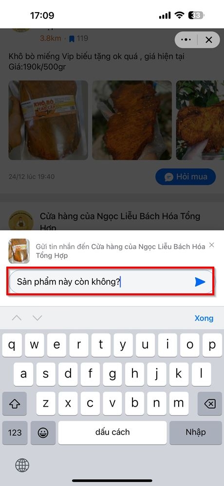 Cách đặt đồ ăn trên Zalo 3