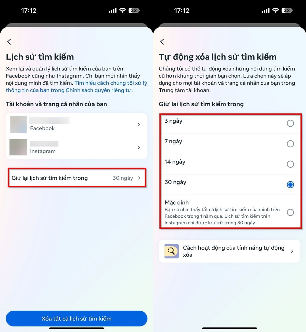 Cách tự động xóa lịch sử tìm kiếm trên Instagram 4