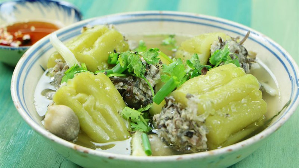 Thành phẩm món canh khổ qua nhồi thịt siêu ngon