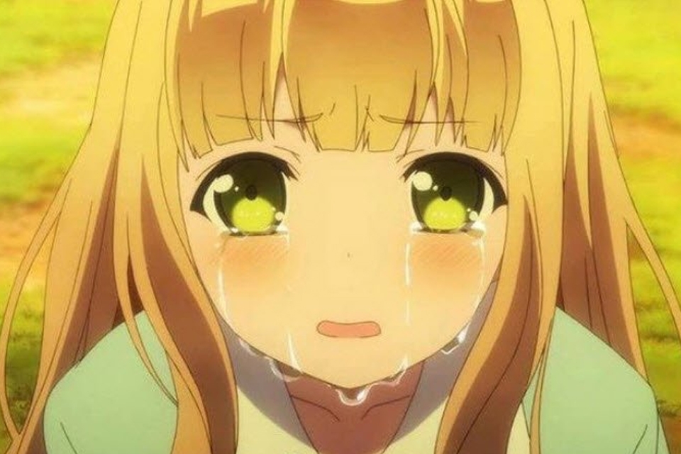 Anime meme khóc buồn phiền.