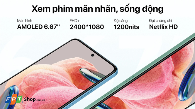 Xiaomi Redmi Note 12 với màn hình chuẩn Netflix