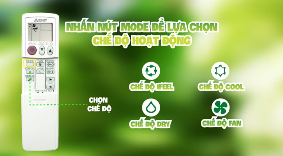 Điều khiển máy lạnh Mitsubishi không hề khó, tiện lợi và dễ nhớ với các hướng dẫn sau 5