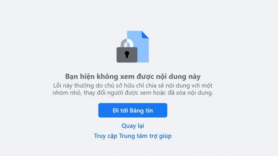 Khi bị chặn bạn sẽ không thể xem được các thông tin của đối phương 
