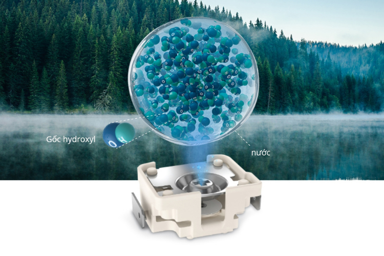 Nhờ giải phóng hơi nước, công nghệ nanoe giúp giữ độ ẩm tối ưu hơn cho không khí