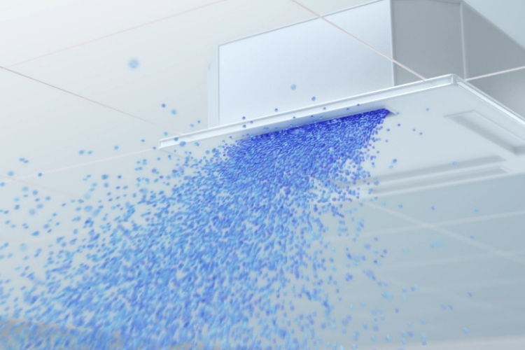 Mô phỏng nồng độ hạt nanoe trên điều hòa Panasonic