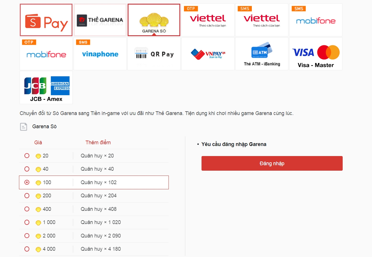 100 nghìn được bao nhiêu quân huy 4