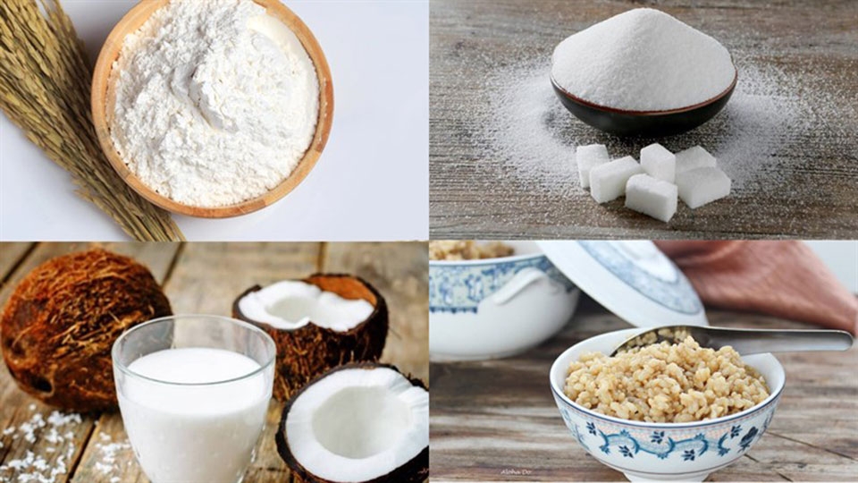Nguyên liệu làm bánh bò nướng