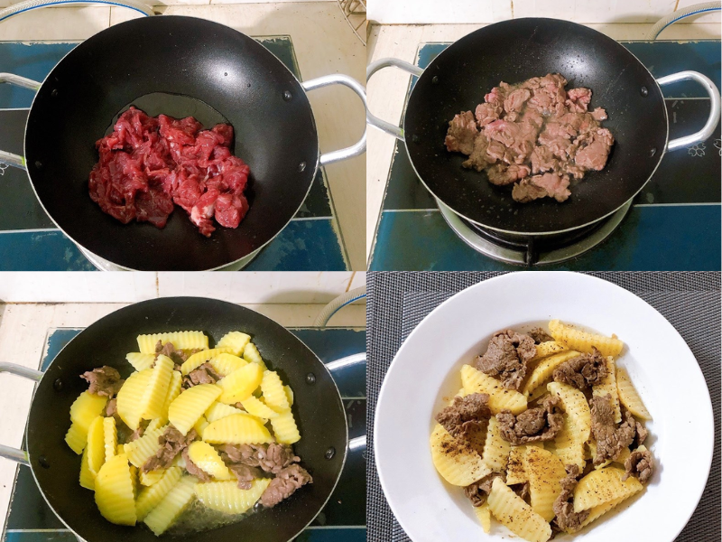 Thịt bò xào khoai tây