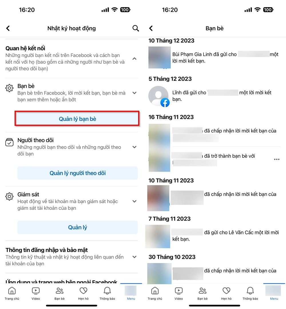Cách xem ngày giờ kết bạn và đã kết bạn bạn những ai trên Facebook 3