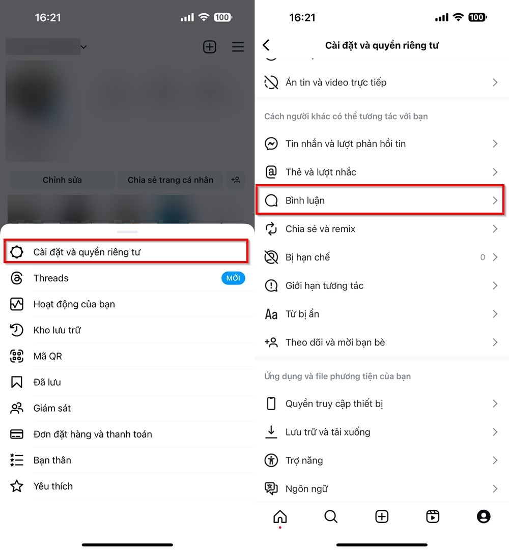 Cách tắt tính năng bình luận bằng ảnh GIF trên Instagram 2