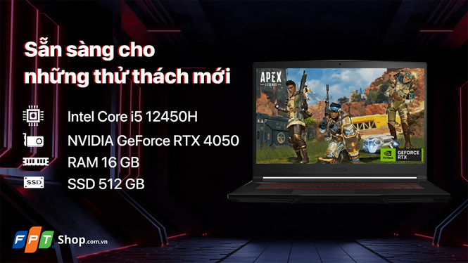 Sẵn sàng chinh chiến muôn nơi với Laptop MSI Gaming Thin GF63 12VE-454VN