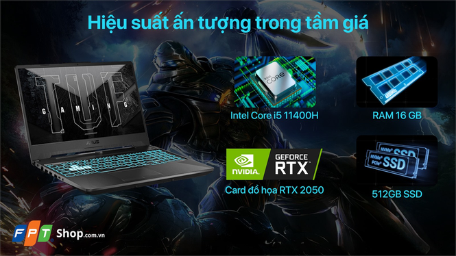 Hiệu năng của Asus TUF Gaming F15 FX506HF HN017W