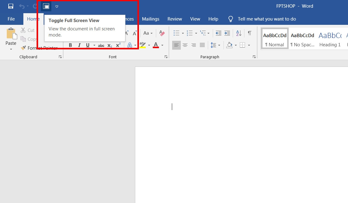 cách mở file word full màn hình 7