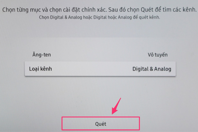 Dò kênh tivi Samsung 2017 dễ dàng