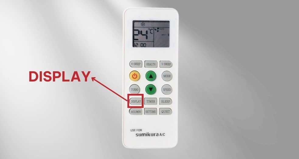 Bật chức năng hiển thị nhiệt độ trên điều hòa