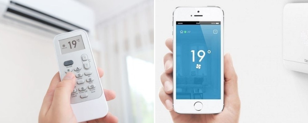 Xem nhiệt độ trên remote điều hòa hoặc các app trên điện thoại