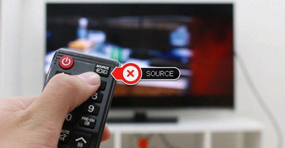 Bấm chọn Source để chọn nút nguồn trên tivi