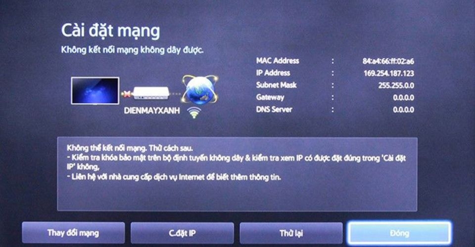 Kiểm tra cài đặt mạng