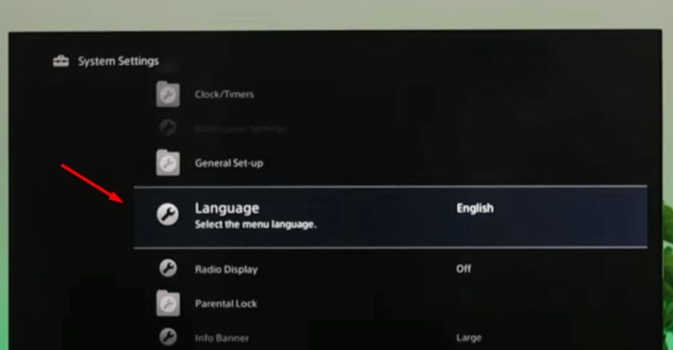 Chọn mục ngôn ngữ