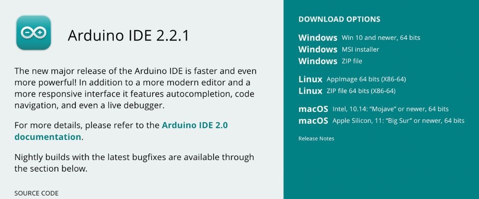 Download arduino IDE