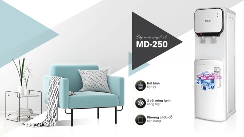 Cây nước nóng lạnh hút bình Mutosi MD-250