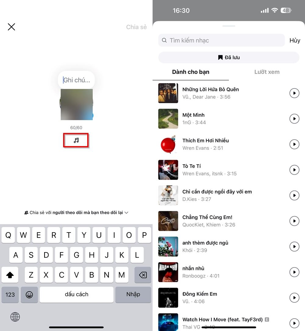 Cách thêm ghi chú kèm nhạc trên Instagram 2