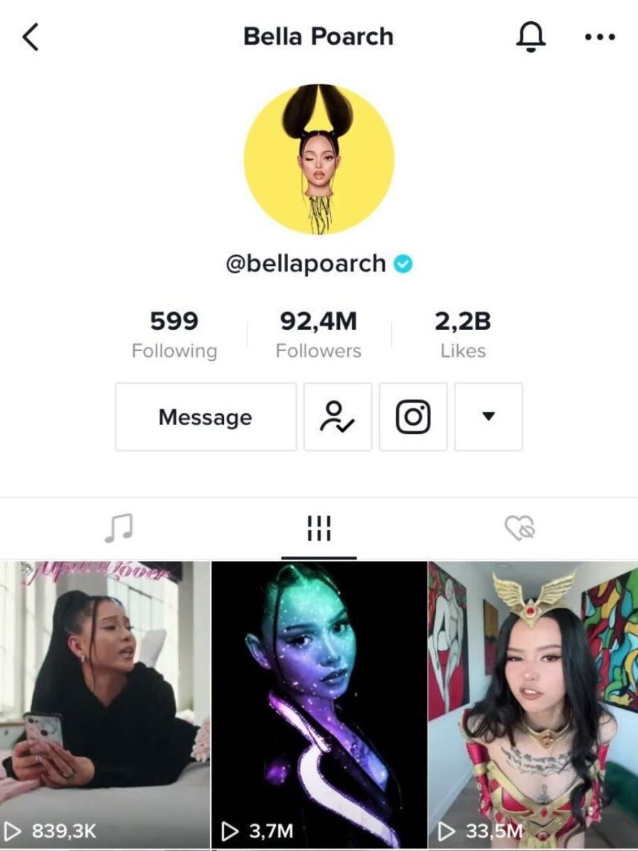 Tiktoker Bella Poarch