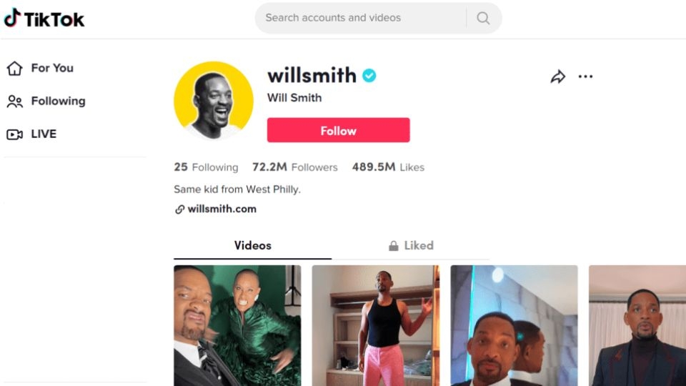 Tiktoker Will Smith