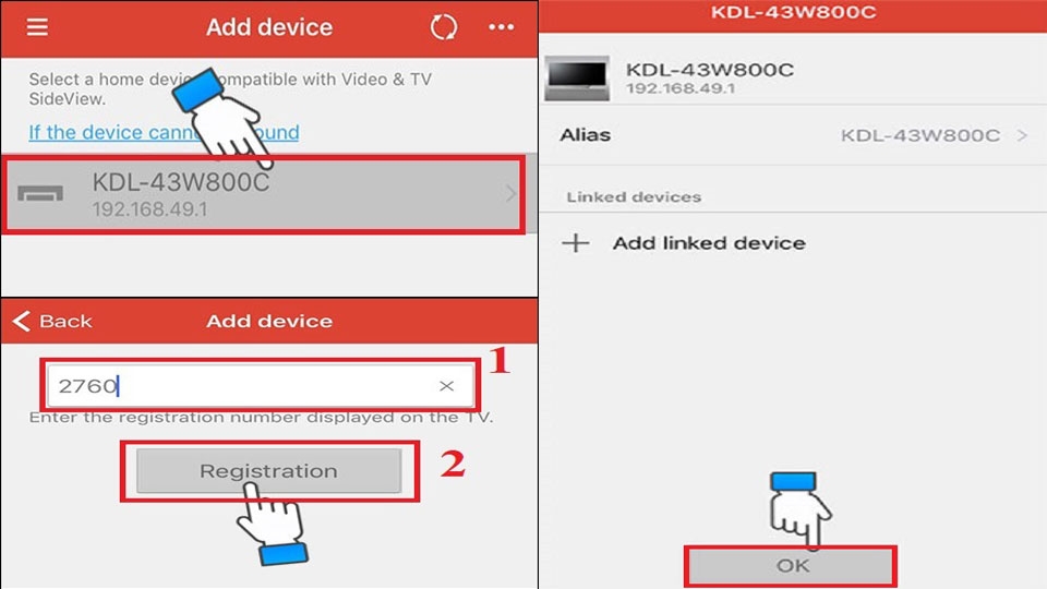 Những thao tác kết nối app với tivi