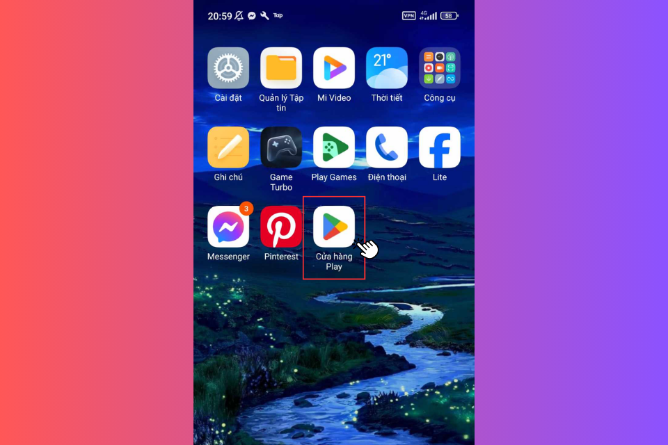 Truy cập ứng dụng Google Play