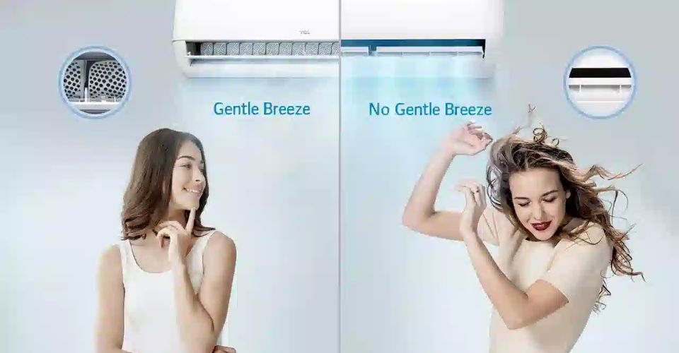 Máy lạnh TCL sử dụng công nghệ Gentle cool Wind giúp bảo vệ da và tóc
