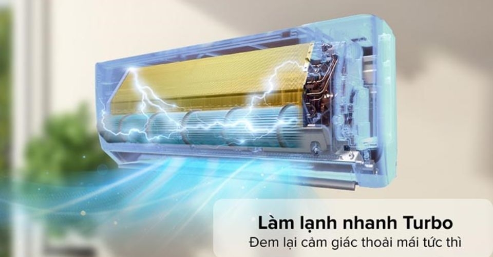 Chế độ làm lạnh tức thì giúp điều hoà nhiệt trong phòng