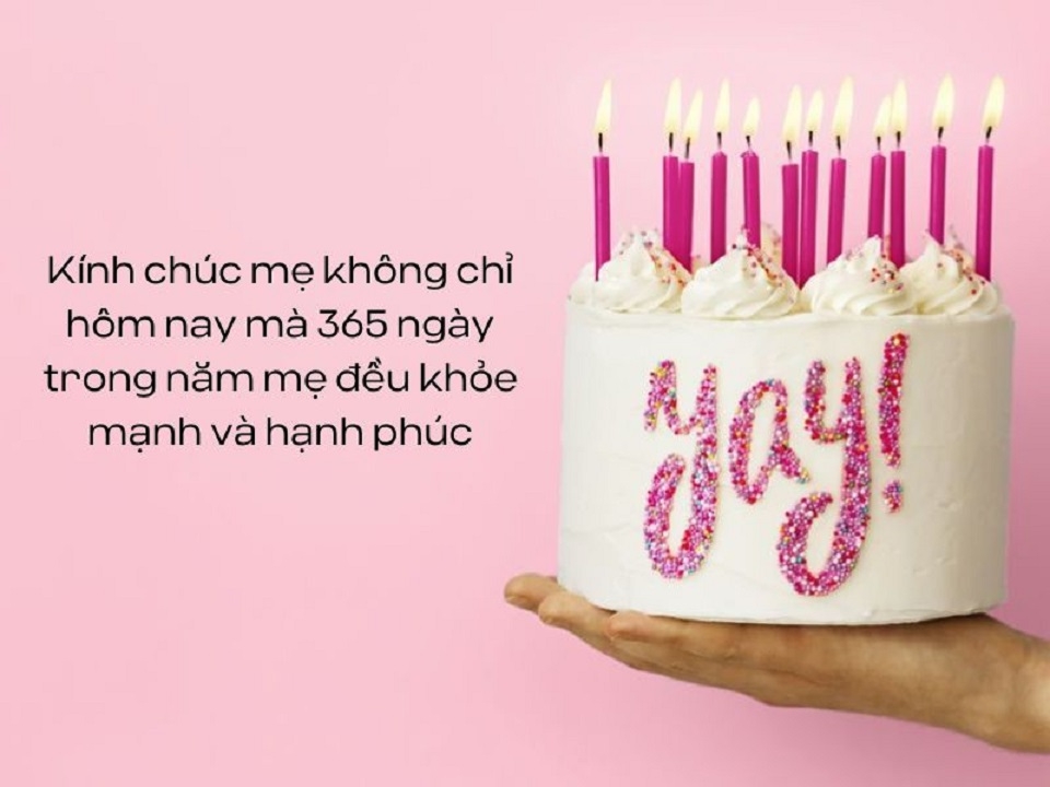 Lời chúc mừng sinh nhật mẹ ngắn gọn, ngọt ngào