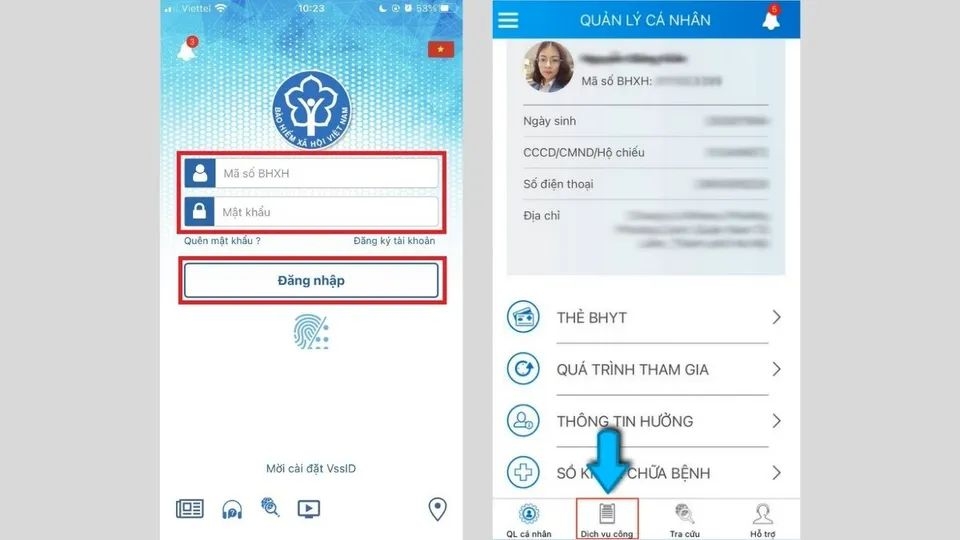 Đăng nhập VssID của mình để đăng ký cho con không cần đến cơ quan