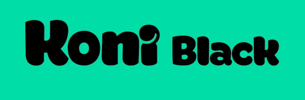 Font chữ bo tròn độc đáo Koni