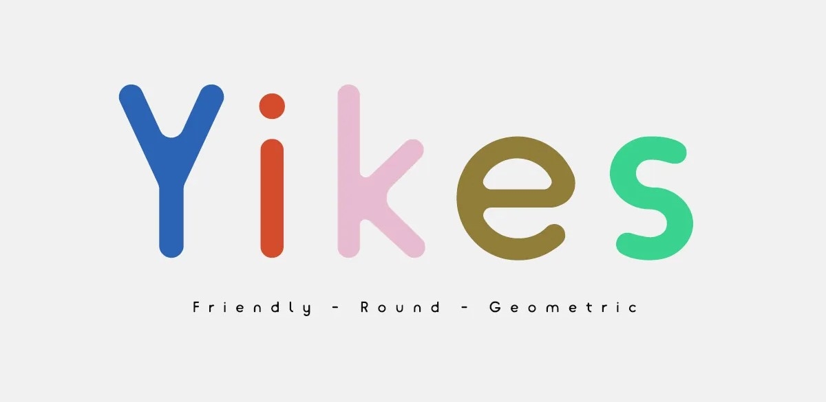 Font chữ tròn dễ thương Yikes