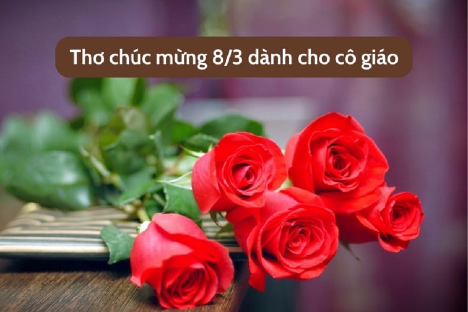 Thơ chúc 8/3 cho cô giáo hay, ý nghĩa