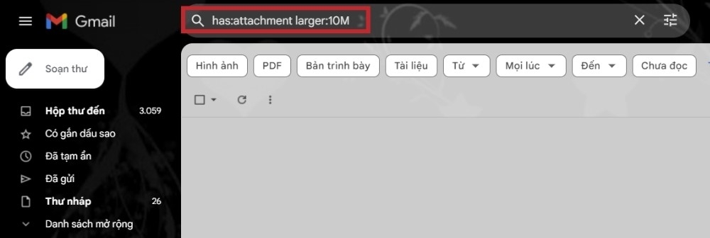 Xóa các tệp không cần thiết trong Gmail