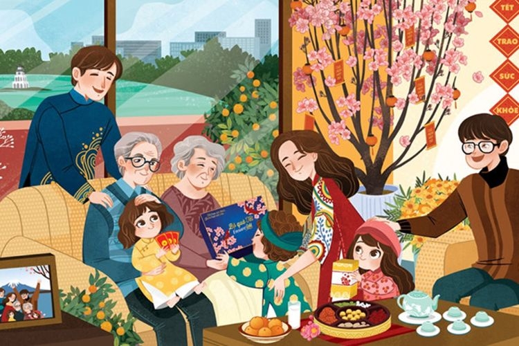 chúc tết người thân