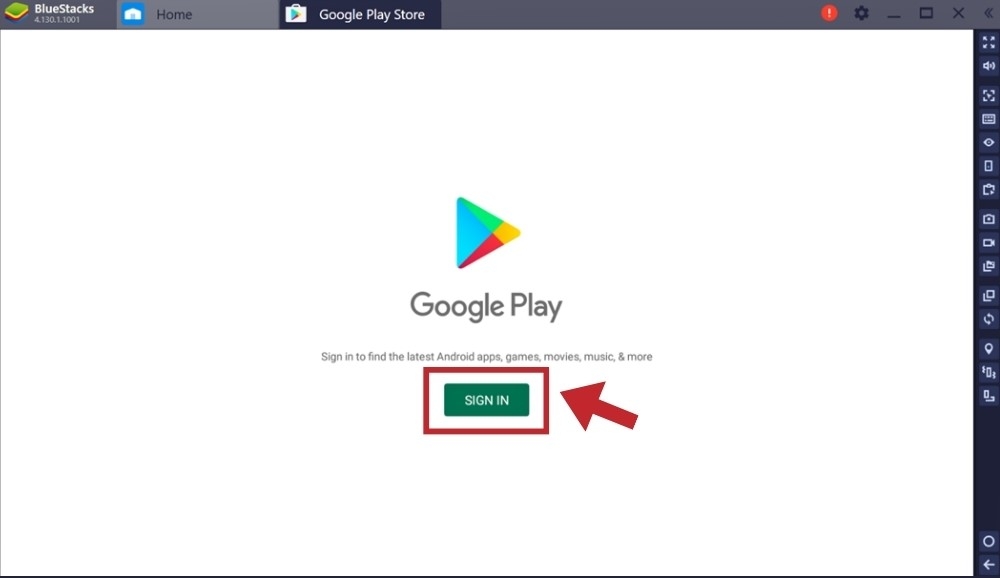 Đăng nhập vào Play Store trên BlueStacks