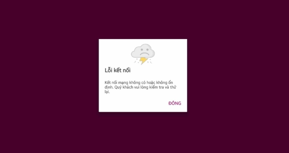 MoMo PC bị ảnh hưởng nhiều bởi đường truyền internet