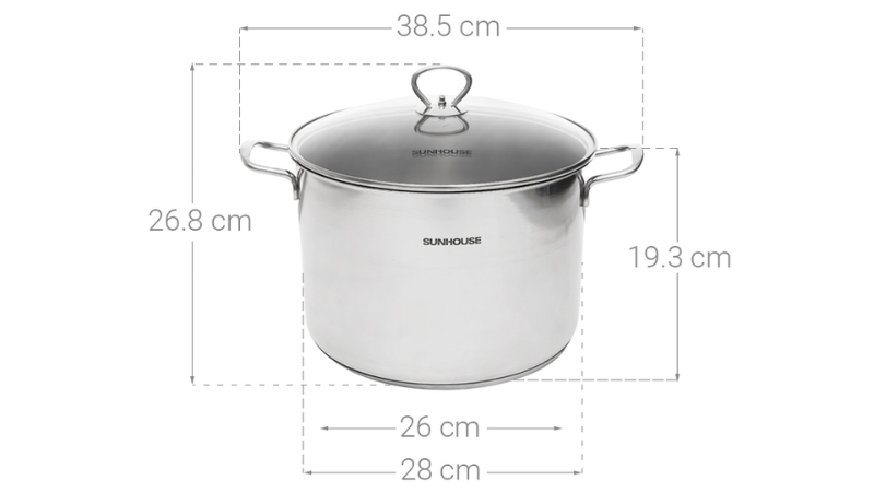 Nồi luộc gà inox 3 đáy Sunhouse SH28LG