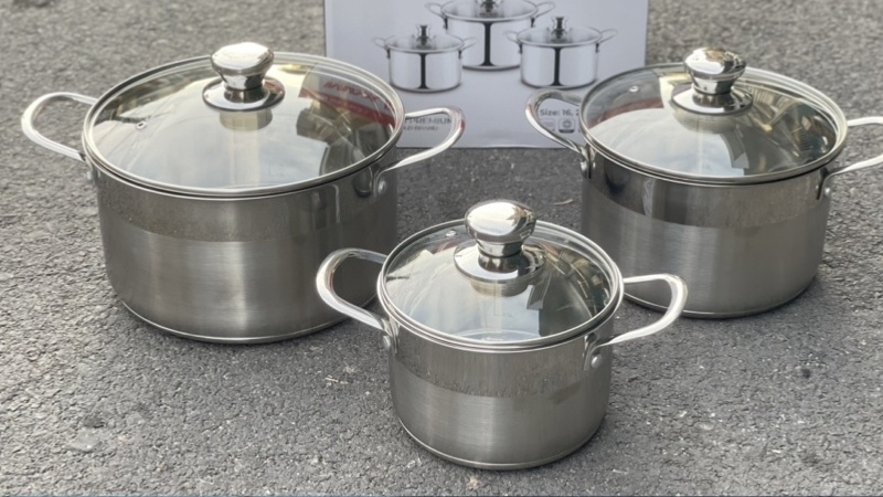 Bộ 3 nồi inox 304 3 đáy Elmich Max A EL-3851