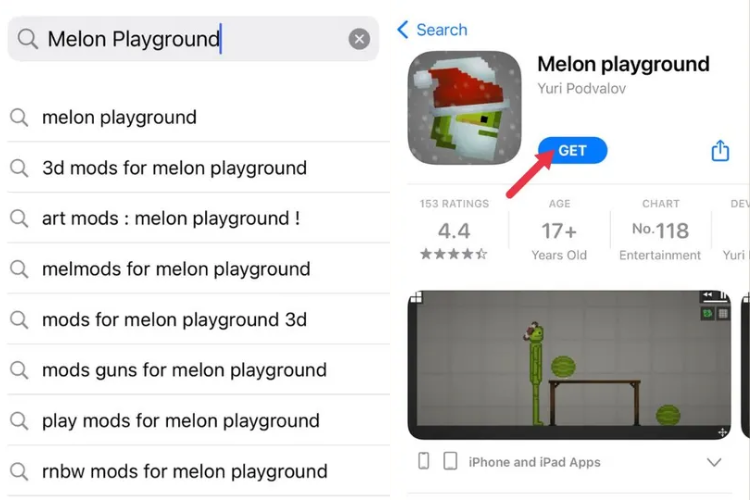 Cách tải Melon Playground trên iOS