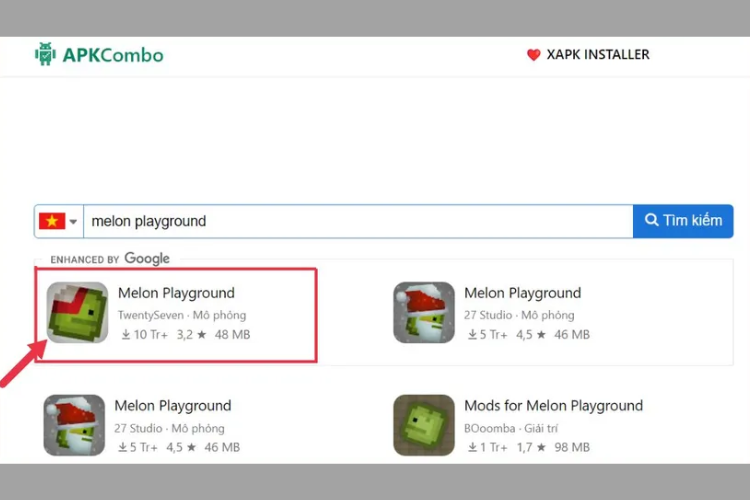 Hướng dẫn chi tiết cách tải Melon Playground trên PC